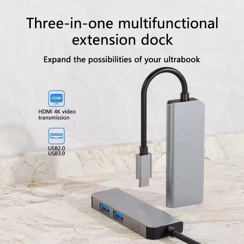USB C Hub με 4K HDMI και υψηλής ταχύτητας USB 3.0 συμβατό με Windows Mac