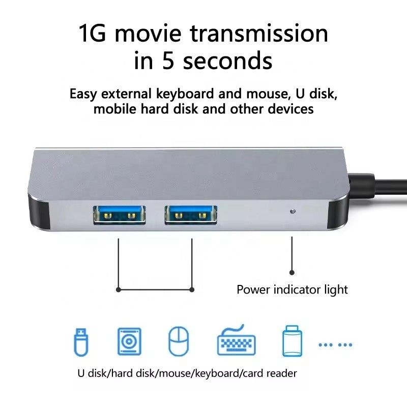 USB C Hub με 4K HDMI και υψηλής ταχύτητας USB 3.0 συμβατό με Windows Mac