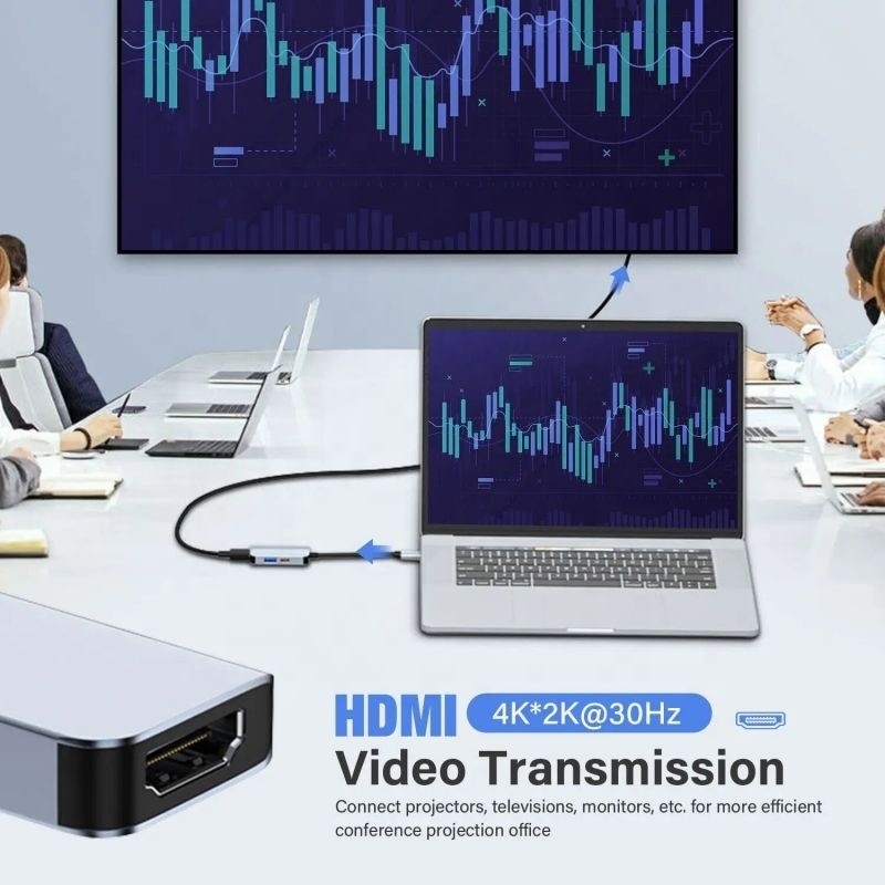 USB 3.1/USB Type-C Hub Adapter Docking Station με 4K HDMI USB3.0 USB 3.0 Type C PD