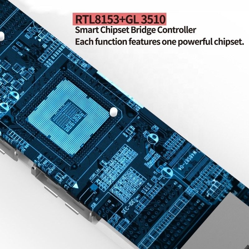 USB 3.1 τύπου C έως 9 θύρες USB3.0 Hub με Gigabit Ethernet RJ45 Lan Port Adapter Gray