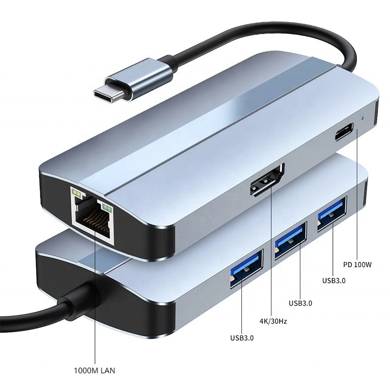 12-In-1 USB C Adapter OEM Multiport Hub με 4K HDMI USB 3.0 RJ45 Lan Ethernet