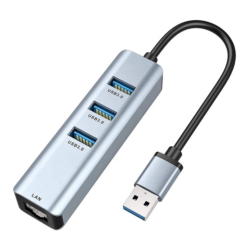 USB 3.0 σε 6 θύρες USB Hub και 1000Mbps Ethernet Adapter για συμβατότητα ανδρών-γυναικών