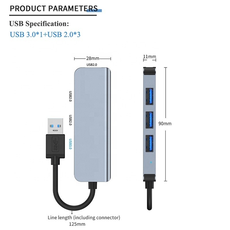 USB 3.0 3x USB 2.0 Γυναικεία έξοδος 2-4 θύρες USB 3.0/2.0 Πολυκίνητος γρήγορος εκτενής