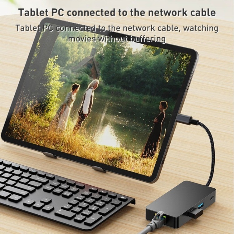 8-In-1 Multiport Adapter USB-C Hub με HDMI 3 USB3.0 RJ45 και PD έξοδος 5-8 θύρες