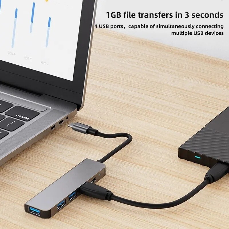 9-In-1 USB C Type C Adapter Hub με φόρτιση 100W PD και έξοδο USB3.0 3*USB2.0