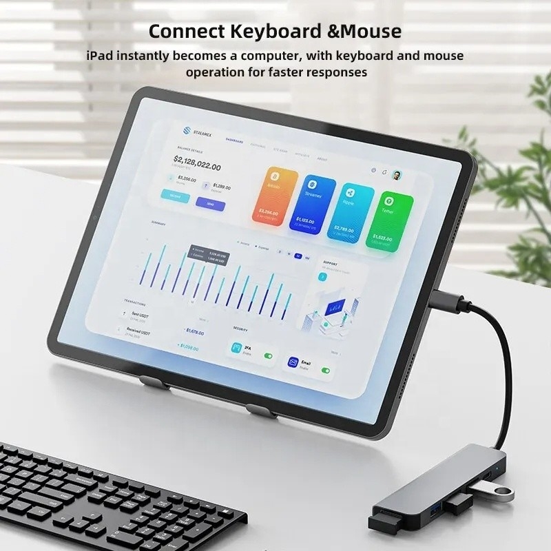 9-In-1 USB C Type C Adapter Hub με φόρτιση 100W PD και έξοδο USB3.0 3*USB2.0