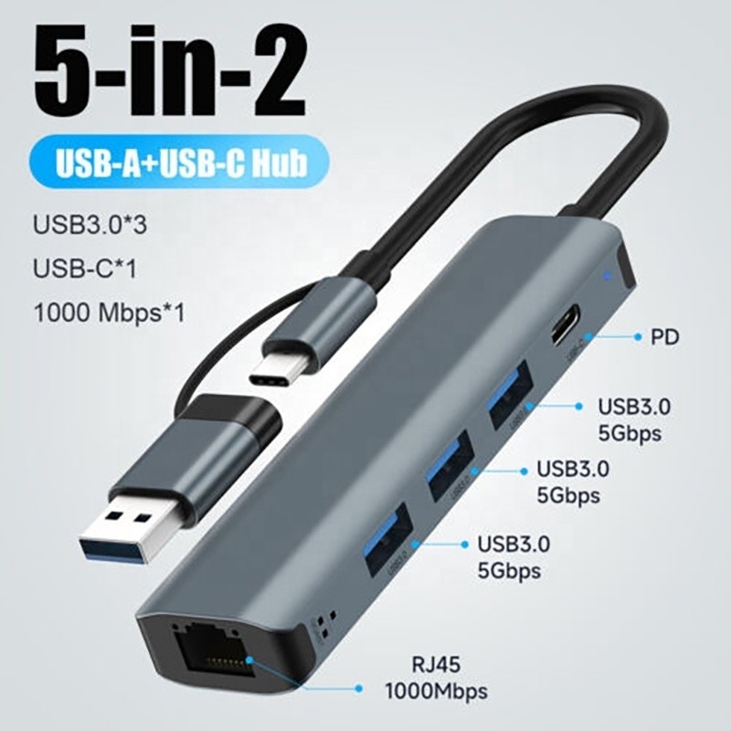 12-in-1 Multiport Adapter USB C Hub Docking Station με διεπαφή USB 3.1 και RJ45 Gigabit Ethernet