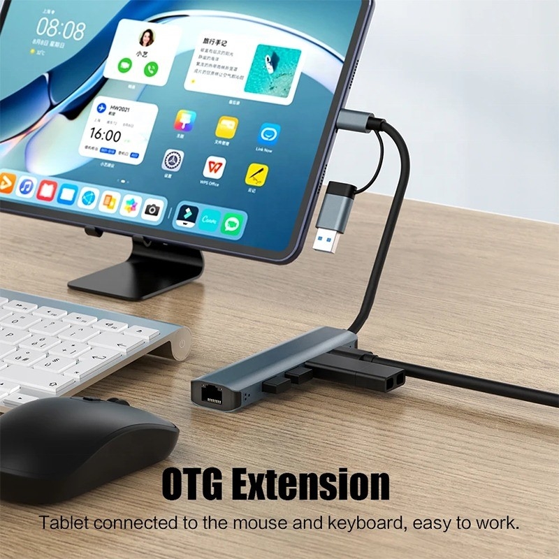 12-in-1 Multiport Adapter USB C Hub Docking Station με διεπαφή USB 3.1 και RJ45 Gigabit Ethernet