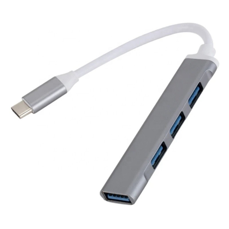 Άλουμινίου 4 θύρες USB τύπου C σε USB 3.0 2.0 Data Hub για μεταφορά δεδομένων υψηλής ταχύτητας
