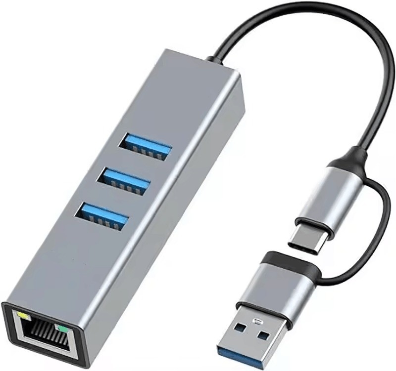 Διορθωτής USB τύπου C προς Ethernet με 14 θύρες USB 1000 Mbit/s Gigabit RJ45 LAN Hub