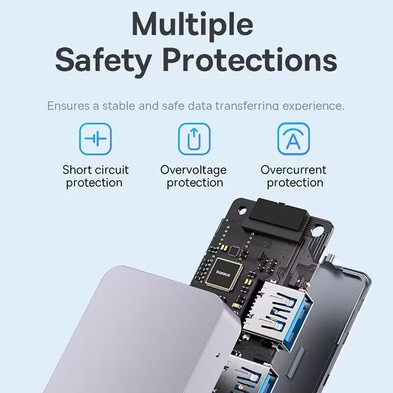 Υψηλής ταχύτητας 4 θύρες USB 3.0 HUB 5Gbps USB C φορητό με προσαρμογέα ρεύματος για PC Mac Laptop