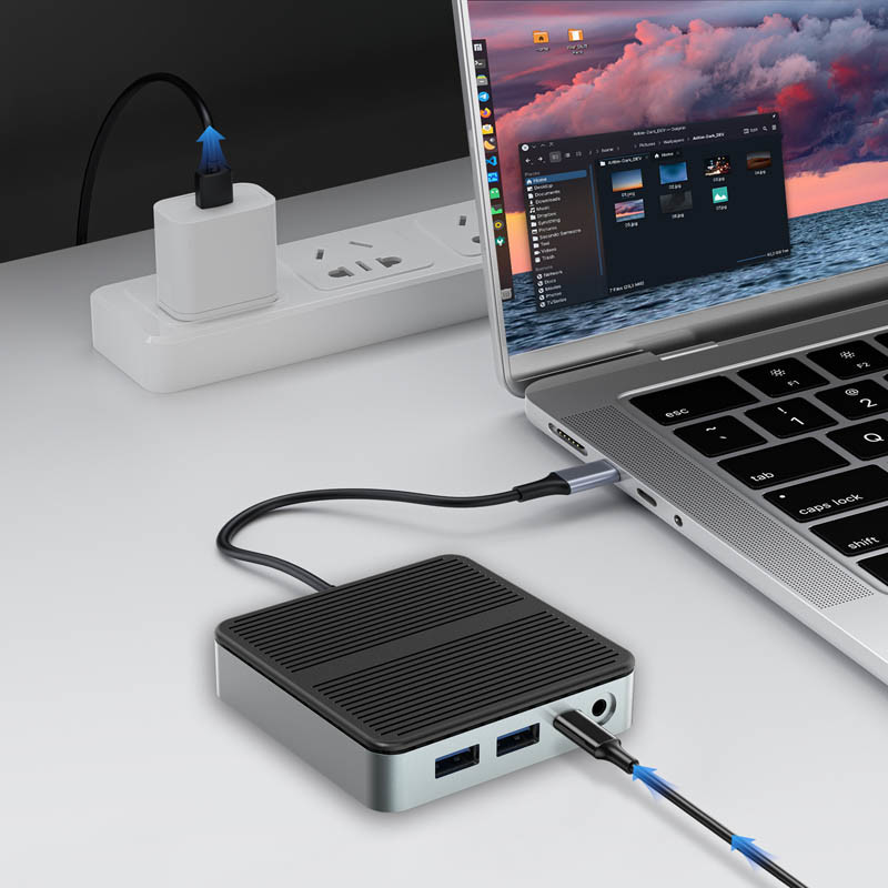 9 σε 1 ταχεία μεταφορά δεδομένων USB 3.0 Port Hub Type C Port To HDMI Adapter