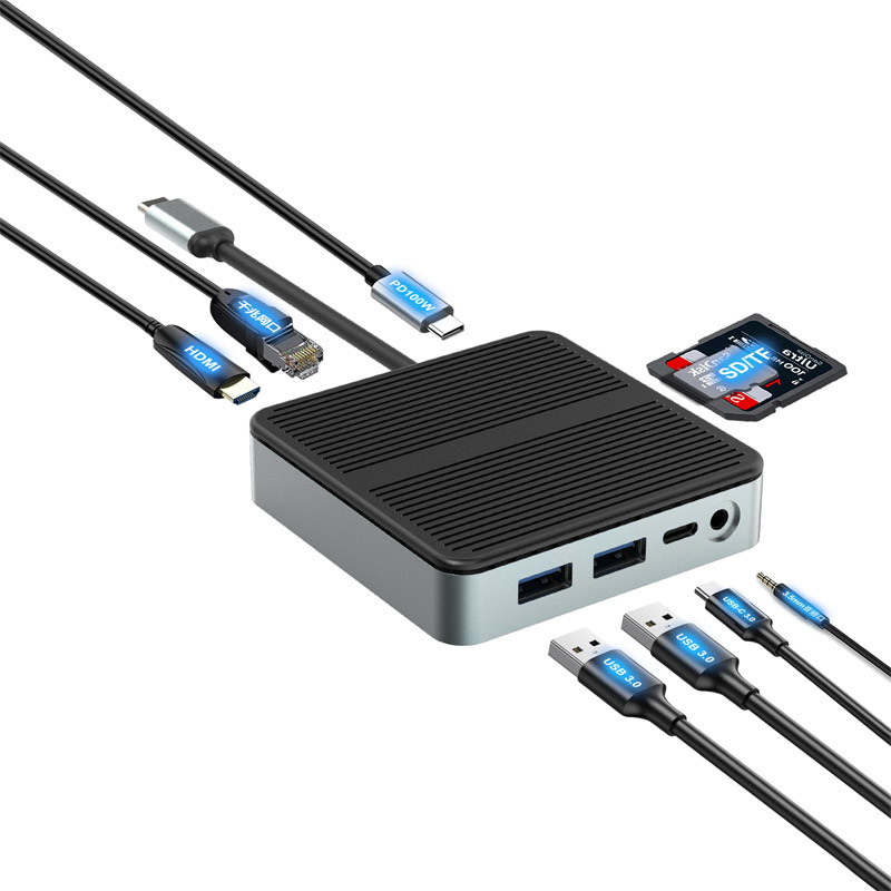 9 σε 1 ταχεία μεταφορά δεδομένων USB 3.0 Port Hub Type C Port To HDMI Adapter