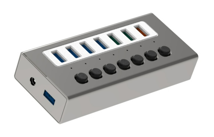 Τύπος C Διασύνδεση 4 σε 1 14 θύρες Hub Τύπος C OTG προς USB 3.0 2.0 Adapter Αλουμινίου