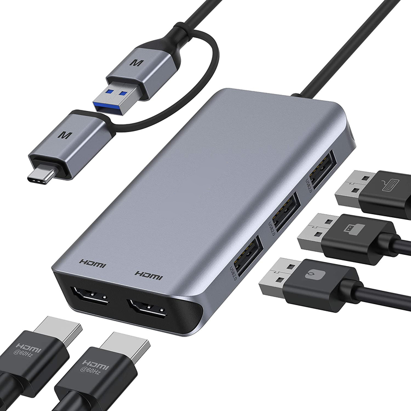USB 3.1 Διασύνδεση τύπου 10 σε 1 Type C Hub για μεταφορά δεδομένων υψηλής ταχύτητας και φόρτιση