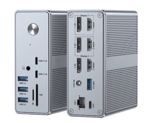 Παροχή ισχύος έως 120W USB-C Hub Docking Station WithmicroSD3.0 Card Reader με απόδοση
