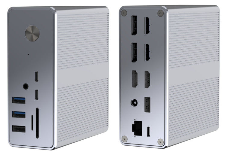 Σταθμός αποσύνδεσης φορητού υπολογιστή USB C Dual HD 4K 16-In-1 Σταθμός αποσύνδεσης με υποστήριξη MST