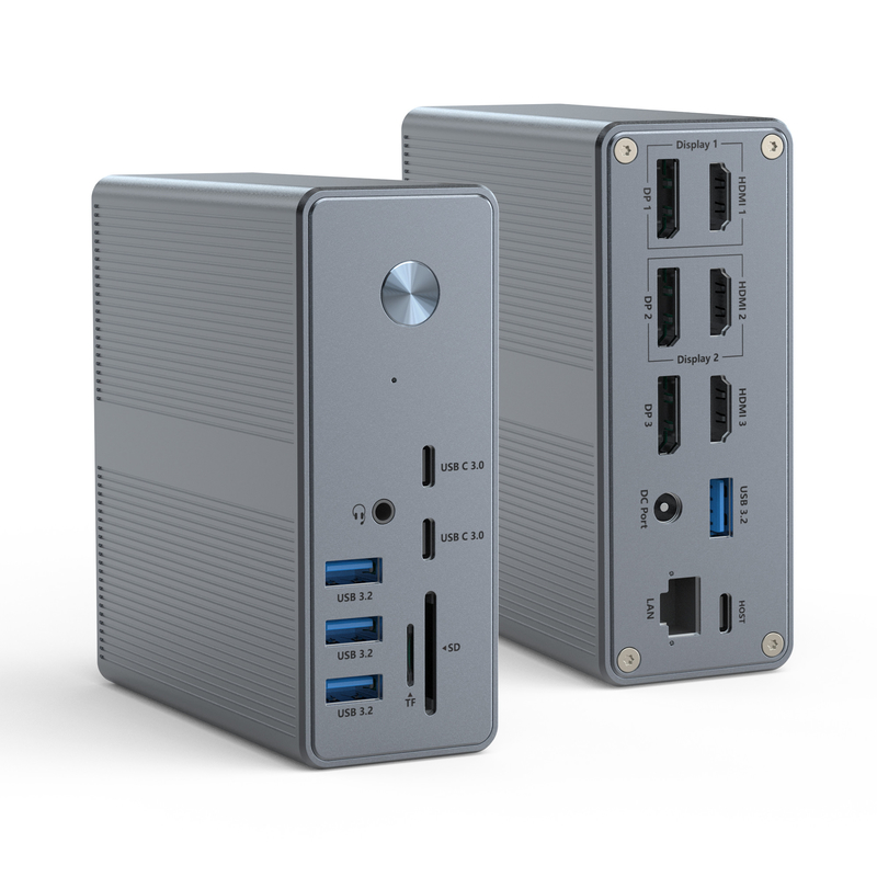 DC36-X1 Thunderbolt Docking με υποστήριξη οθόνης 60Hz/30Hz και ταχύτητα μεταφοράς δεδομένων έως 10Gbps