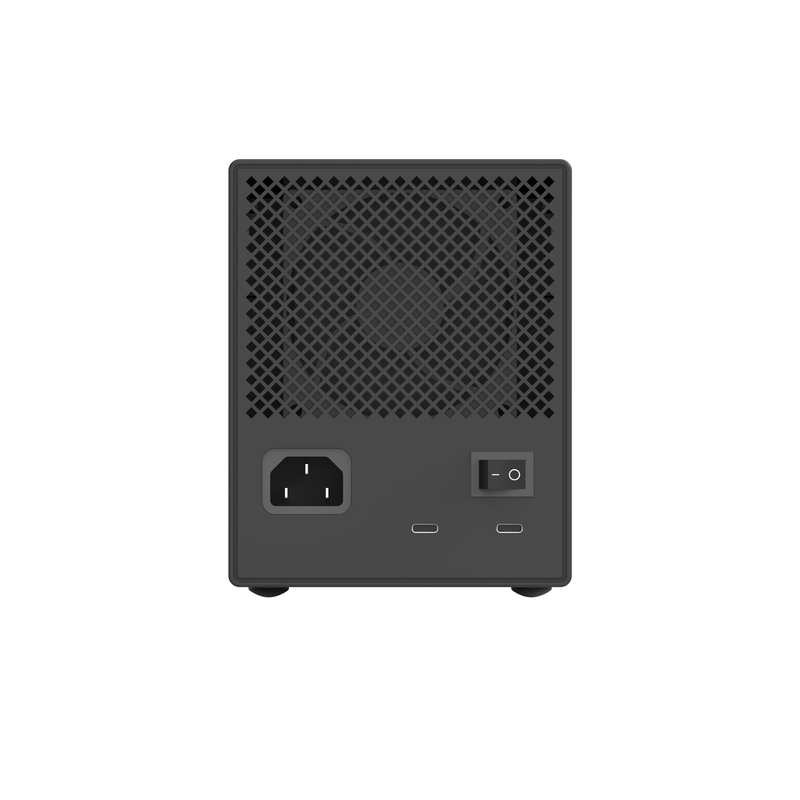 4 Bay Aircraft-grade Aluminum Alloy RAID HDD Enclosure με Hardware RAID 6 Modes και διπλή συστοιχία αποθήκευσης 10Gbps τύπου C DAS