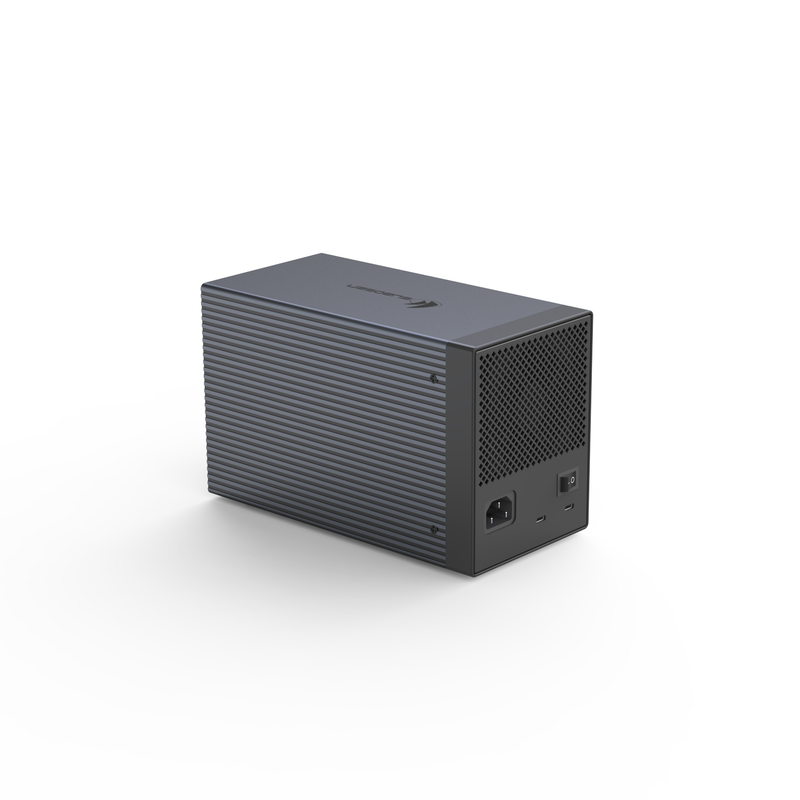4 Bay Aircraft-grade Aluminum Alloy RAID HDD Enclosure με Hardware RAID 6 Modes και διπλή συστοιχία αποθήκευσης 10Gbps τύπου C DAS