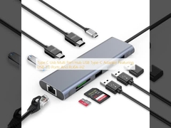 Τύπος C USB Multi Port Hub USB Type-C Adapter με θύρες USB 3.0 και RU6A-H2